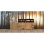 Schrank mit 28 Massivholzkästen,  98 cm hoch, 100x40 cm (B/T), 